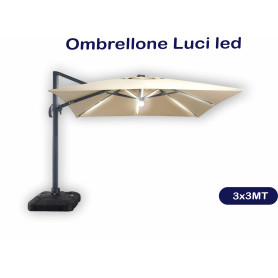 OMBRELLONE C/LUCE LED MT 3X3