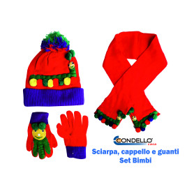 SCIARPA-CAPPELLO-GUANTI SET BIMBI