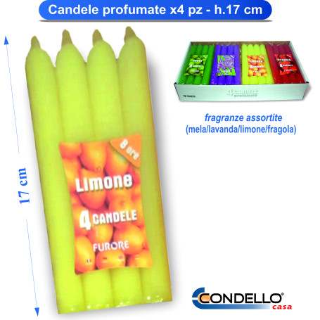 CANDELE PROFUMATE 4PZ CM.17