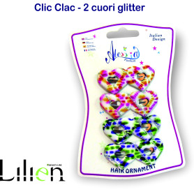 CLIC CLAC 2 CUORI GLITTER