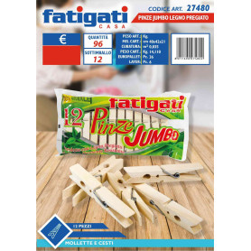 MOLLETTE JUMBO LEGNO PREG.12PZ