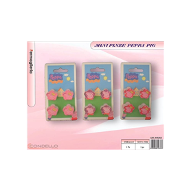 MINI PINZE 4 PZ. ONDULATE PEPPA PIG