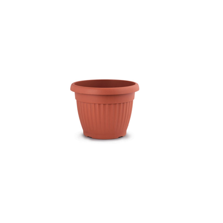 VASO TONDO FIORI TERRACOTTA 14CM