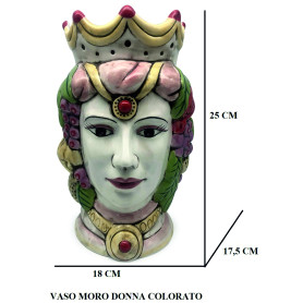 G.DI MARZO MORI VASO COLOR-DONNA 25CM