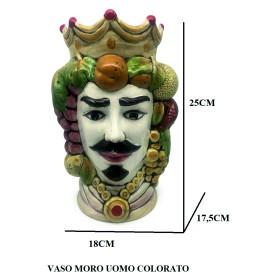 G.DI MARZO MORI VASO COLOR-UOMO 25CM