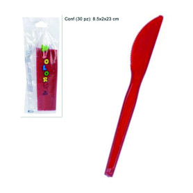 30 COLTELLO MONOUSO ROSSO