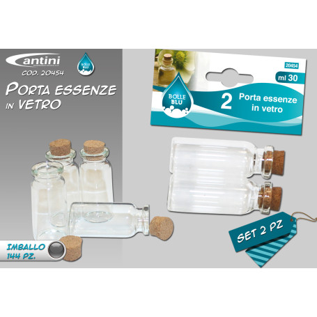 PORTA ESSENZE VETRO SET 2PZ