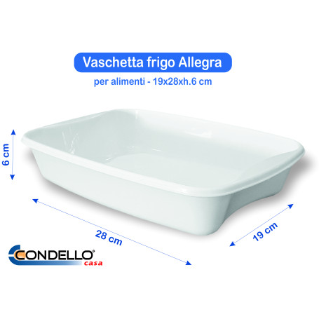 VASCHETTA FRIGO ALIMENTI 28CM ASS.