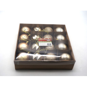 SET 16 PALLE DIAM.6CM CHAMPAGNE ASS.