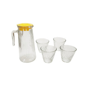 CARAFFA + 4 BICCHIERI VETRO