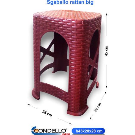 SGABELLO RATTAN BIG