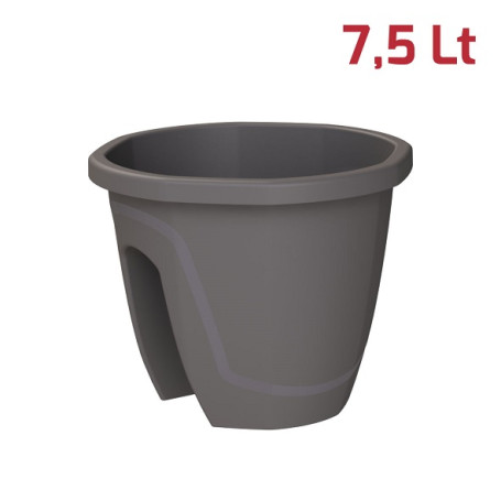 VASO RINGHIERA TONDO FLORA D30CM GRIGIO