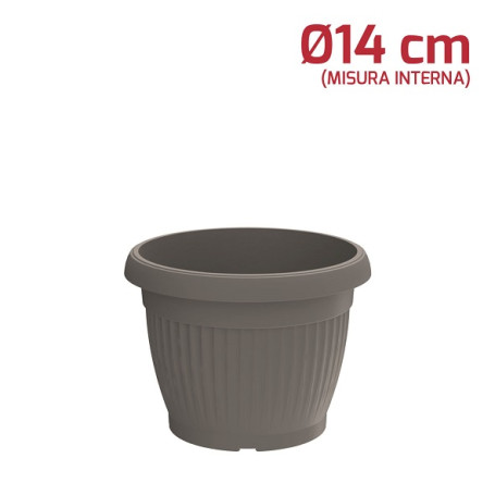 VASO GAIA D.14CM GRIGIO