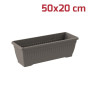 VASO RETT.GAIA C/SOTTOVASO 50X20 GRIGIO