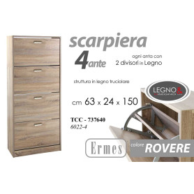 SCARPIERA 4 ANTE ERMES 63X24X150 ROVERE