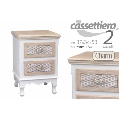 CASSETTIERA 2 CASSETTI CHARM 37X33.5X53