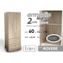 ARMADIO 2 ANTE+2CASS.ERMES 60X42X180 ROV