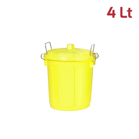 BIDONE C/COPERCHIO MINI BIN 4LT GIALLO