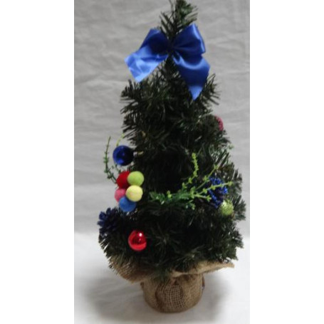 ALBERO NATALE H.40CM C/DEC.MULTICOLOR