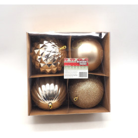 SET 4 PALLE DIAM.10CM CHAMPAGNE-ASSORTIT