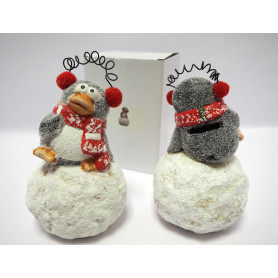 SALVADANAIO PINGUINO NEVATO GRIGIO