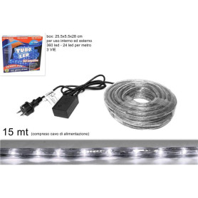 TUBO LED 15MT 3VIE BIANCO CALDO