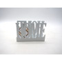 P/SALVIETTE METALLO"HOME"H.15X10X4 BIANC