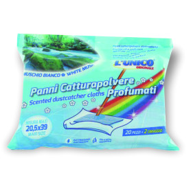 L'unico - Panni Cattura Polvere Profumati Muschio Bianco 20pz