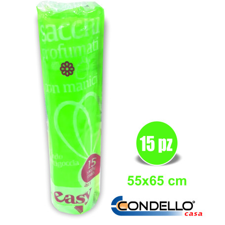 SACCHI PATT.55X65 15PZ VERDE