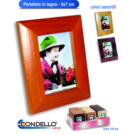 KINLINK - Cornici in legno grezzo, 5 x 7 cm, per foto 4 x 6 con tappetino o  5 x 7 senza tappetino, display da tavolo e da parete